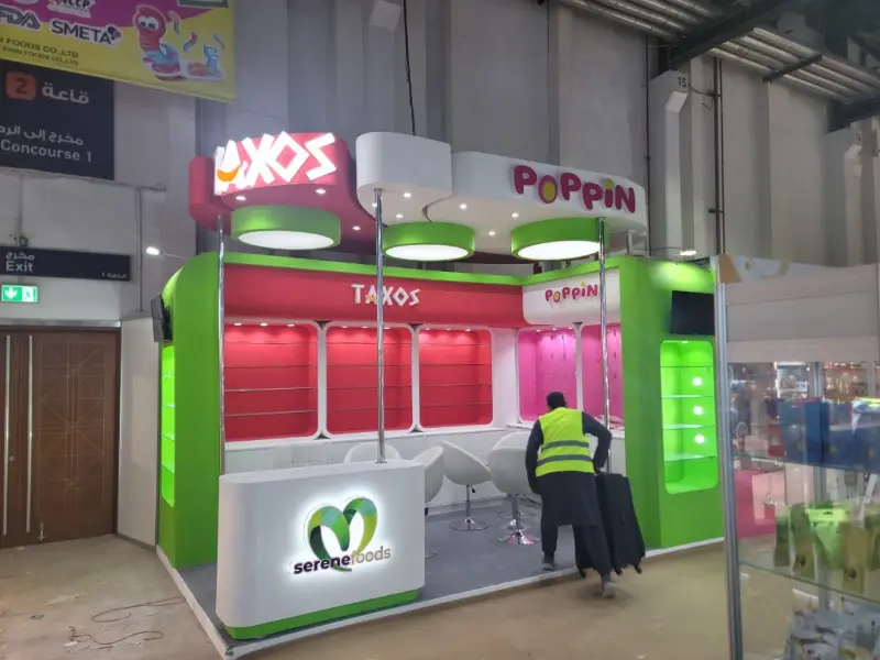 Custom exhibition booth built for a trade show